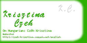 krisztina czeh business card